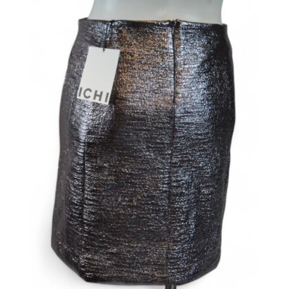 ICHI Chic Dark Gull Metallic Jacket & Skirt Set Size: Small – NWT 2-Piece Outfit - Picture 4 of 4